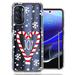 MUNDAZE Motorola Moto G Stylus 4G 2022 Winter Joy Snow Peppermint Candy Cane Heart Festive Christmas Double Layer Phone Case Cover