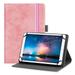 UrbanX Universal Case for 9-11 inch Tablet Stand Folio Tablet Case Protective Cover for Amazon Fire HD 10 (2019) Touchscreen Tablet Adjustable Fixing Band and Multiple Angles-Baby Pink