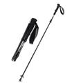 Popvcly Outdoor Folding Trekking Pole 7075 Aluminum Alloy Crutches Four Sections Multi-button Ski Pole Single Pack Black
