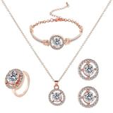 Kayannuo Clearance A Set Of Four Women s Jewelry Accessories Necklaces Earrings Bracelets Rings