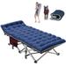 FICISOG Portable Folding Camping Cot Folding Sleeping Bed with Carry Bag&Mattress Support 900lbs