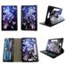Galaxy Butterfly Universal Case for Tablet 7.6- 8.5 360 Rotating Folio Stand Protector Pu Leather Cover Travel e-reader Cases Card Cash Slots Multiple Viewing Angles