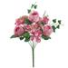 Bridal Bouquets Party Supplies Floral Arrangement Wedding Ornament Artificial Rose Hydrangea Leaves Lifelike Flowers Bunch Plant Wall PINK