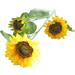 Fake Sunflowers Artificial Sunflower Heads Faux Silk Sunflower Decoration for Craft Home Party Wedding Decor Multi-use Bright-colored Faux Silk Flower Simulation Sunflower Display for Gifts