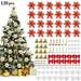 TINKER Christmas Tree ornaments Set Plastic Artificial Flower Pendant 120 Pieces Sequins