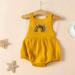 Aayomet Baby Bodysuit Girl Baby Bodysuit Sets Baby Unisex Baby Cotton Long-Sleeve Bodysuits Yellow 0-6 Months