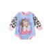 ZIYIXIN Christmas Infant Baby Boy Girl Santa Leopard Letter Print Romper Long Sleeve Bodysuit