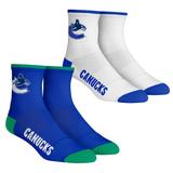 Youth Rock Em Socks Vancouver Canucks Core Team 2-Pack Quarter Length Sock Set