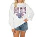 Women's Gameday Couture White Boise State Broncos Good Vibes Premium Fleece Drop Shoulder Pullover Sweatshirt