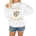 Women's Gameday Couture White VCU Rams Good Vibes Premium Fleece Drop Shoulder Pullover Sweatshirt