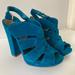 Jessica Simpson Shoes | Gorgeous Blue Suede Jessica Simpson Platform Sandal | Color: Blue | Size: 8