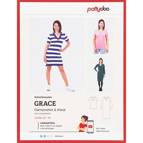 Pattydoo Schnitt Shirt & Kleid Grace für Damen
