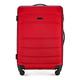 WITTCHEN Globe Line Medium-Sized Suitcase Travel Trolley Suitcase Made of ABS Hard Shell Trolley 4 Wheels Combination Lock Size M Red