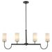 32004SWBK-Maxim Lighting-Town and Country - 4 Light Linear Pendant-17.75 Inches Tall and 43.25 Inches Wide-Black Finish
