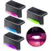 Solar Step Lights Outdoor Waterproof LED Solar Deck Lights Around Pool Decor RGB Color Changing For Outdoor Stairs Steps Fences Railings Yards and Terracesï¼ˆ4pcs-colorfulï¼‰