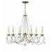 Traditional Six Light Chandelier-Antique Silver Leaf Finish Bailey Street Home 218-Bel-1119954