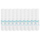 Membrane Solutions String Wound Whole House Water Filter Replacement Cartridge Universal Filter Reduces Sediment Dirt Rust and Particles 1 Micron 50 Pack