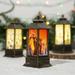 Festival 2024 Creative Christmas Lantern Candlestick Lamp Night Light Wind Decoration Night Light