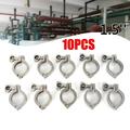 Miumaeov 10 Pcs Stainless Steel Single Pin Heavy Duty Sanitary Tri Clamp with Wing Nut for Ferrule 2 /64mm OD Flange