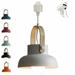 FSLiving Customizable Iron Pendant Light H-Type Track Light Pendants 3.2 ft Cord Macaron Industrial Light Dimmable Wooden Track Mount Pendant Lighting Fixtures Bulb Not Included - 1 Light (White)