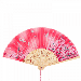 3 Pcs Hand Folding Fan Chinese Vintage Style Silk Fan with Bamboo Frame and Elegant Tassel for Party Wedding Dancing Decoration(Style 14)
