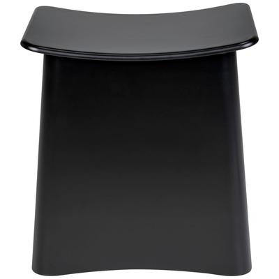 Badhocker WENKO "Wing", schwarz, B:45cm H:48cm T:33cm, Hocker: Kunststoff - ABS, Wäschesack: 100% Polyester, Hocker, belastbar bis zu 120 kg Image