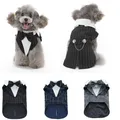 Costume de Noël pour Chien Tenue de Mariage Smoking Formel Teddy Bulldog pour Halloween