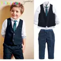 Gentleman Baby Boy Clothes Costume de mariage pour enfants Chemise Gla+ pour enfants Costume 3