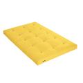 Futon coton + mousse mémoire anti-taches jaune 160x200