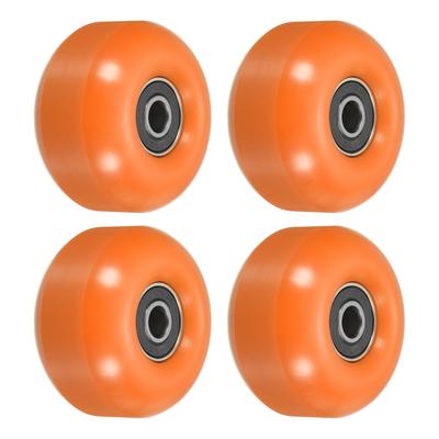 52mm Skateboard Wheels with Bearings Street Wheels Cruiser 95A Orange Black 4pcs