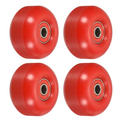 52mm Skateboard Wheels with Bearings Street Wheels Cruiser Wheel 95A, Red 4pcs