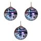 La Pastiche Impression Sunrise Glass Ornament Collection (Set of 3) - 3.5" x 3.5"