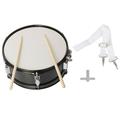 Tcbosik Snare Drum 14 x 5.5 Kid Drums Acoustic Single Drum 8 Lugs with Drumsticks Drum Key Strap Black