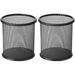 Metal Mesh Pen Pot Pencil Holder for Desk Metal Office Mesh Desk Organizer Pen Holder Office Stationery - Desk Accessories & Storage Products ( Black)ï¼ˆ2pcsï¼‰