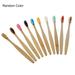 10Pcs Flat Bamboo Handle Home Adult Soft Bristles Teeth Gum Care Toothbrushes Multi-color other