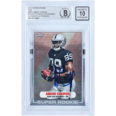 Amari Cooper Oakland Raiders Autographed 2015 Topps Chrome 1989 Super Rookies #89-AC Beckett Fanatics Witnessed Authenticated 10 Rookie Card