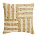 Throw Pillow Cover Beige 12 x12 (30x30 cm) Throw Pillows Jute Boucle Embroidery & Moroccan Throw Pillows For Couch Striped Pattern Contemporary Style - Jute Matrix