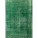 Ahgly Company Machine Washable Indoor Rectangle Industrial Modern Forest Green Area Rugs 2 x 4