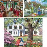 Bits and Pieces - Value Set of Three (3) 1000 Piece Jigsaw Puzzles for Adults - Each Puzzle Measures 20 x 27 - 1000 Piece Slow Days Collection Jigsaws by Artist John Sloane