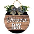 Eveokoki 11 Welcome Day Wall Decor Indoor Outdoor Home Decor Perfect for Front Porch Living Room Outside Welcome Sign Decor for Farmhouse