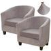 CJC Club Chair Covers 2-Piece Velvet Tub Chair Slipcover Armchair Sofa Couch Cover Elastic Furniture Protector(2 Pack)