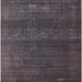 Ahgly Company Machine Washable Indoor Square Industrial Modern Black Eel Black Area Rugs 4 Square