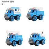 Auto Toy Polished Smoothly Fun Plastic Children Puzzle Disassembly Engineering Vehicle for Child