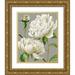 Popp Grace 15x18 Gold Ornate Wood Framed with Double Matting Museum Art Print Titled - White Peonies I