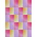 Ahgly Company Machine Washable Indoor Rectangle Transitional Magenta Pink Area Rugs 4 x 6