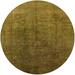 Ahgly Company Machine Washable Indoor Round Industrial Modern Dark Bronze Brown Area Rugs 4 Round