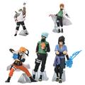 FASLMH 5Pcs/Set Anime Naruto Kakashi Sasuke Uchiha Cartoon Characters PVC Action Figure Collection Toys Doll