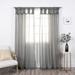 Quality Home Sheer Faux Linen Twist Tab Curtains