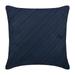 Toss Pillow Cover Navy Blue Throw Pillows Couch 16x16 inch (40x40 cm) Suede Zippered Pillow Covers Solid Color Pintucks Textured Striped Contemporary - Contemporary Navy