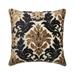 Throw Pillow Cover With Zipper Decorative Brown 16 x16 (40x40 cm) Throw Pillow Covers Velvet Damask Throw Pillows For Sofa Abstract Pattern Contemporary Style - Renaissance